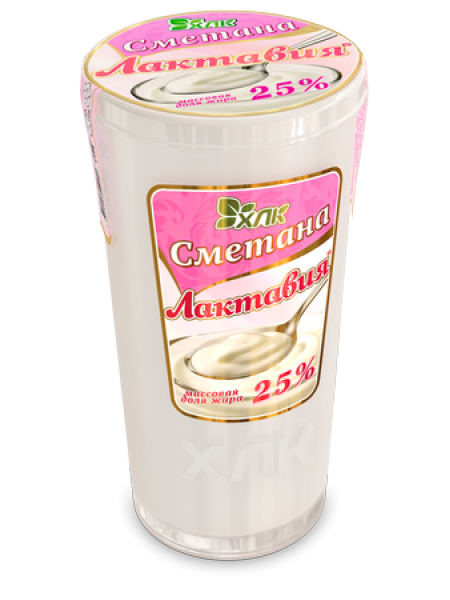 Сметана Лактавия 25% стакан 280г*12 Сметана Лактавия 25% стакан 280г*12